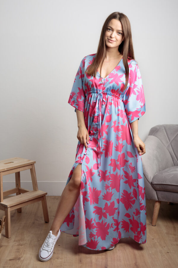 Długa sukienka kimono