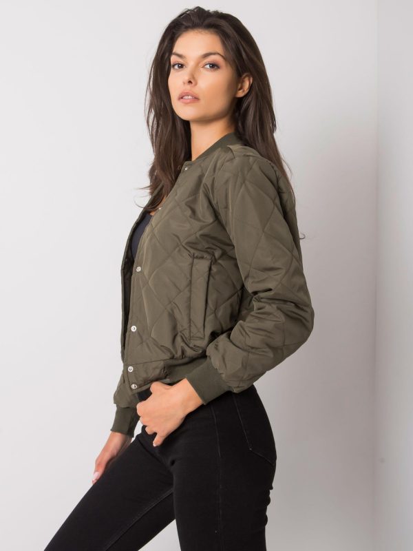 happywoman pikowana kurtka bomberka khaki 3